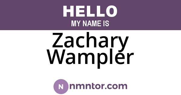 Zachary Wampler