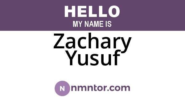 Zachary Yusuf