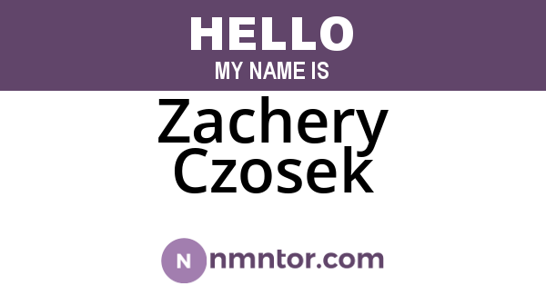 Zachery Czosek