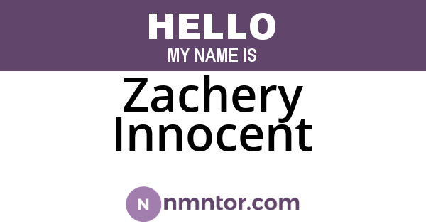 Zachery Innocent