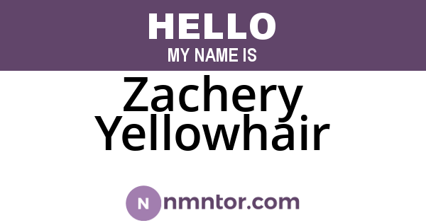 Zachery Yellowhair