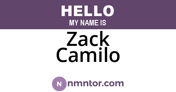 Zack Camilo