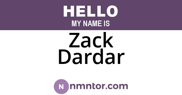 Zack Dardar