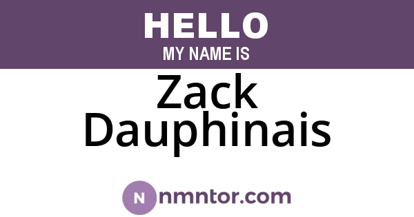 Zack Dauphinais