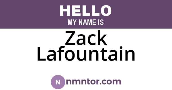 Zack Lafountain