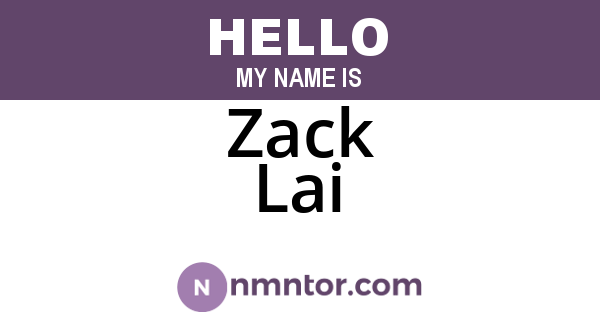 Zack Lai