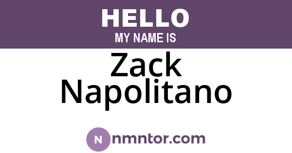 Zack Napolitano