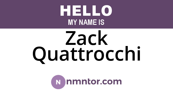 Zack Quattrocchi