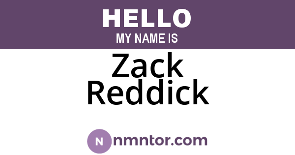 Zack Reddick