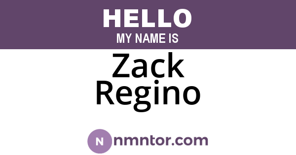 Zack Regino