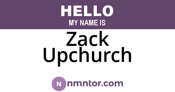 Zack Upchurch
