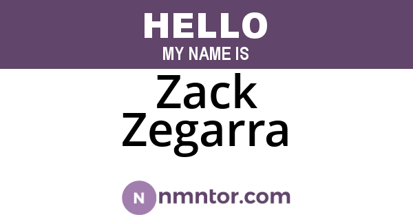 Zack Zegarra