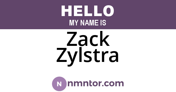 Zack Zylstra