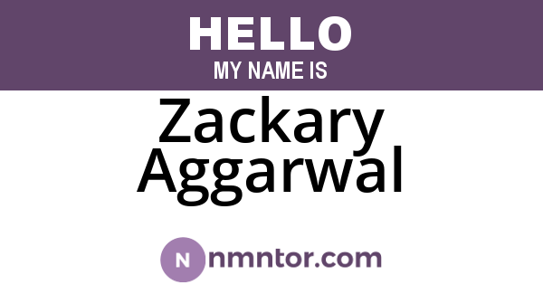 Zackary Aggarwal