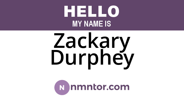 Zackary Durphey