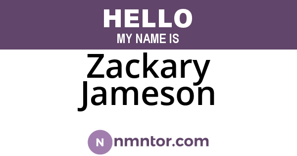Zackary Jameson