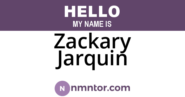 Zackary Jarquin