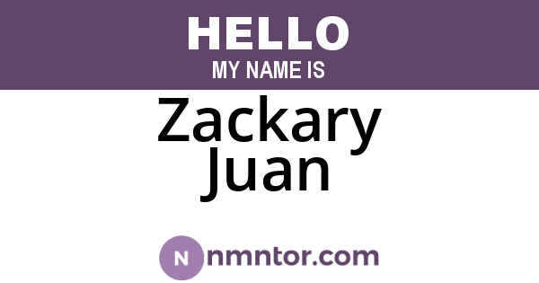 Zackary Juan