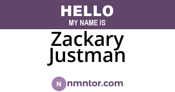 Zackary Justman