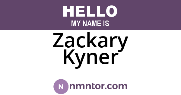 Zackary Kyner