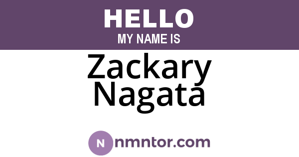 Zackary Nagata