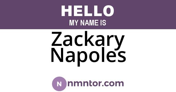 Zackary Napoles