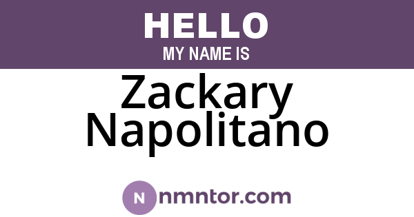 Zackary Napolitano