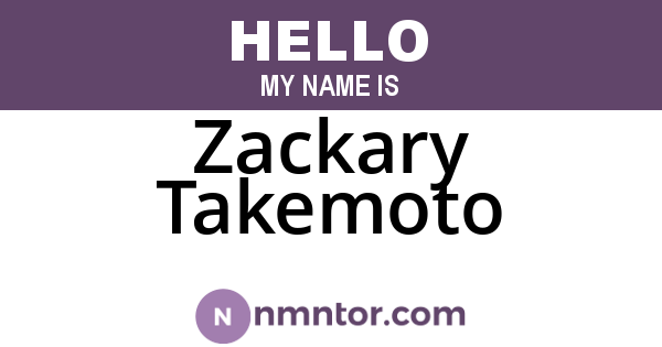 Zackary Takemoto