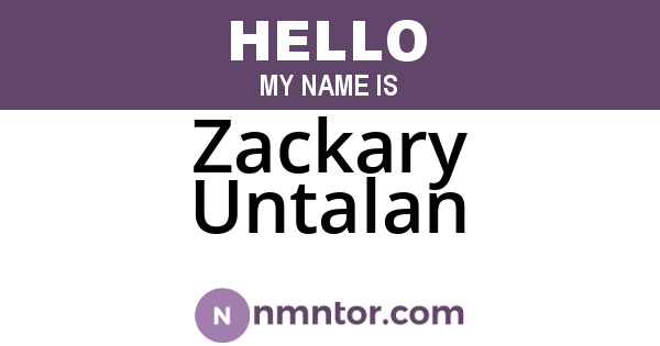 Zackary Untalan