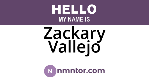 Zackary Vallejo