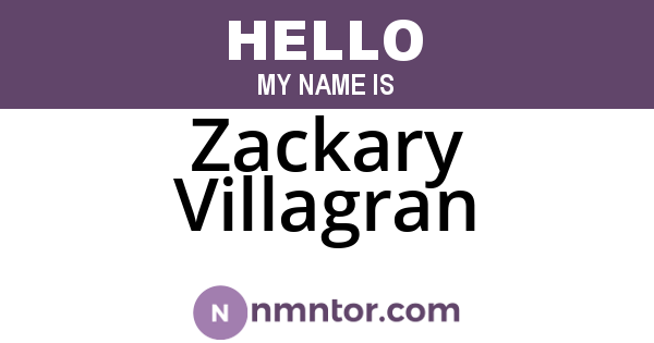 Zackary Villagran
