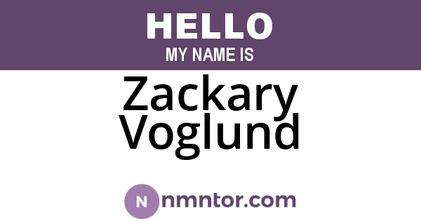 Zackary Voglund