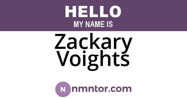 Zackary Voights