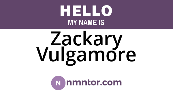 Zackary Vulgamore