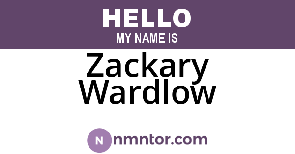 Zackary Wardlow