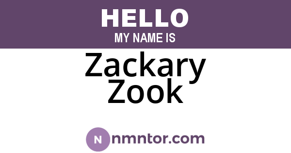 Zackary Zook