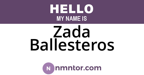 Zada Ballesteros