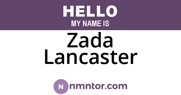 Zada Lancaster