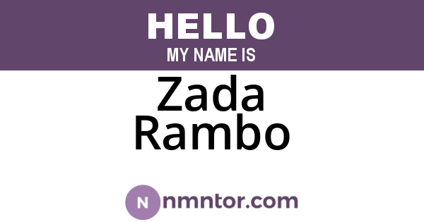 Zada Rambo