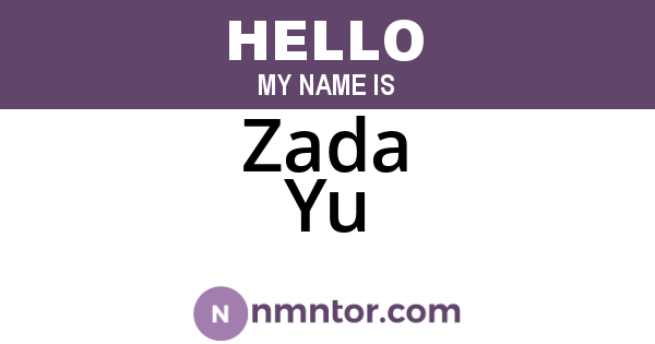 Zada Yu
