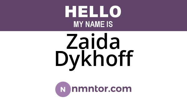 Zaida Dykhoff