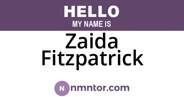 Zaida Fitzpatrick