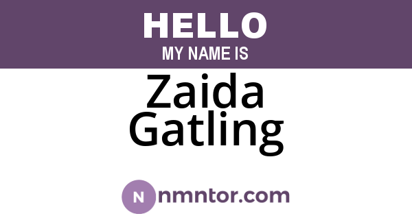 Zaida Gatling