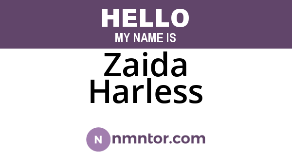 Zaida Harless