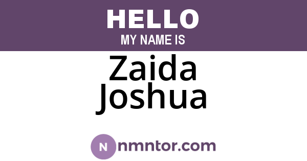Zaida Joshua