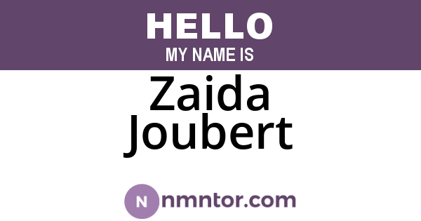 Zaida Joubert
