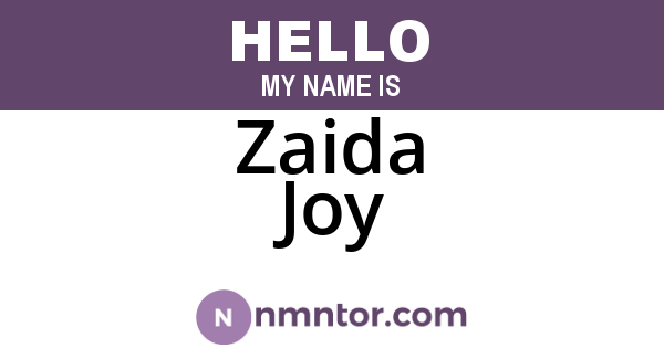 Zaida Joy