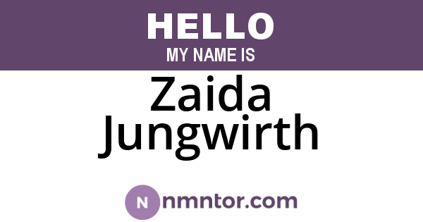 Zaida Jungwirth