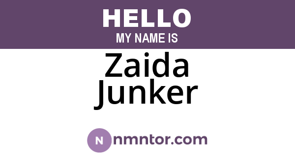 Zaida Junker