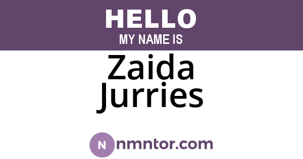 Zaida Jurries